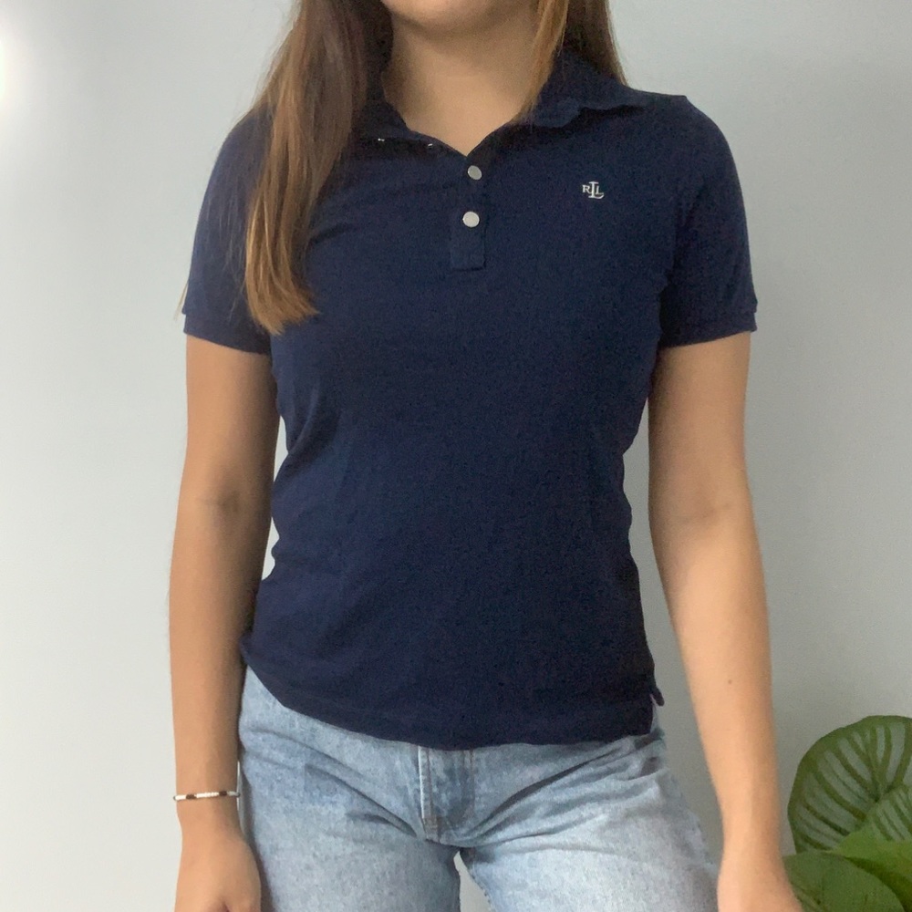 navy blue Ralph Lauren polo